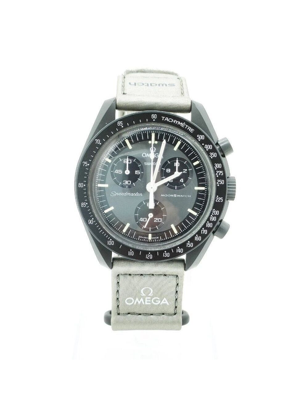 Omega x Swatch Watch 42mm Men's Grays 350-052325